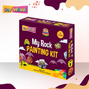 Joy Wheel Rock Painting Kit – DIY Creative Art Set, Non-Toxic, Fun for Kids & Adults, Personalize Rocks with Paint, Stamps & Brushes